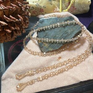 Handmade Swarovski chandelier wrap necklace